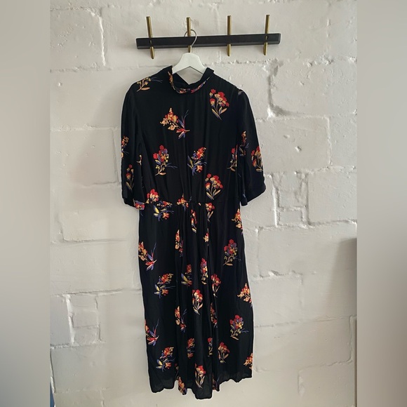 Toast Maie print floral viscose dress sz12 Altered - Picture 2 of 8